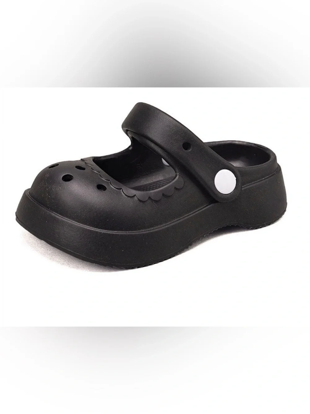 Girls Black Mary Jane Garden Clogs Water Shoes Beach Slip-On Sandals US 12.5